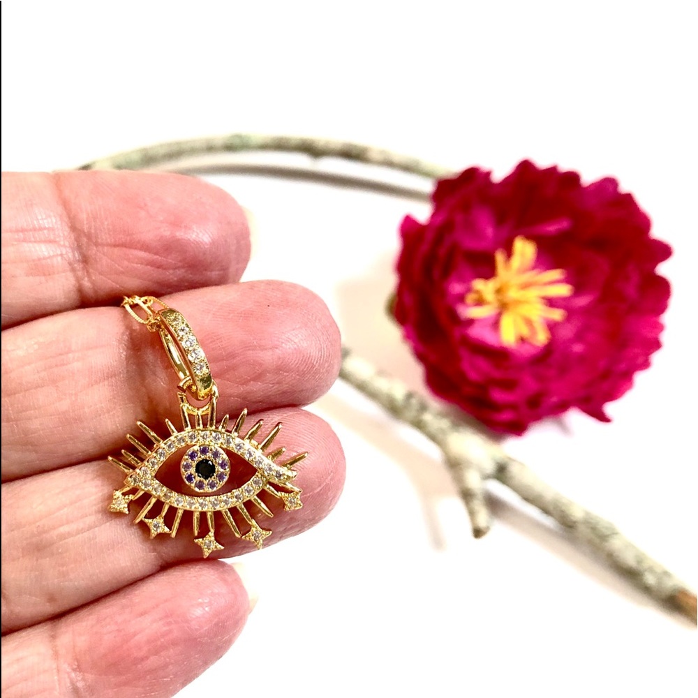 Evil Eye Necklace, Hamsa, Protection, Minimalist